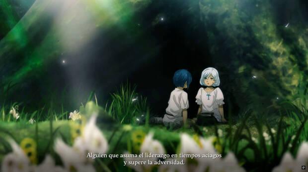 La calidad de las escenas cinematográficas 'anime' es altísima, tanto en los momentos más naturales como en los más épicos.